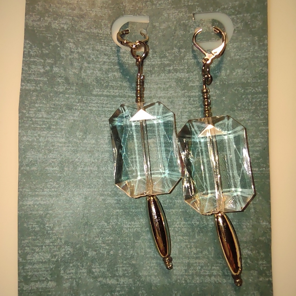 Clear Earrings Pierced - Picture 1 of 4